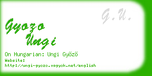 gyozo ungi business card